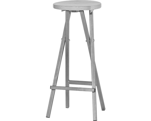 Hocker mit runder Sitzfläche und Metallgestell