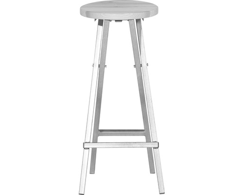 Hocker mit rundem Sitz und Metallbeinen