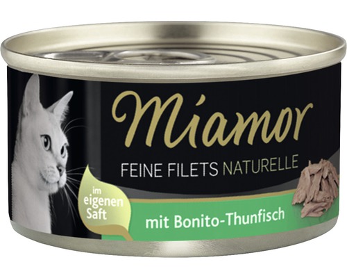 Katzenfutter nass Miamor Feine Filets Naturelle mit Bonito Thunfisch 80 g