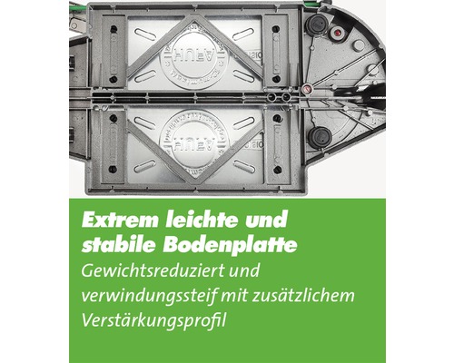 Bodenplatte mit Verstärkungsprofil für Fliesenschneider