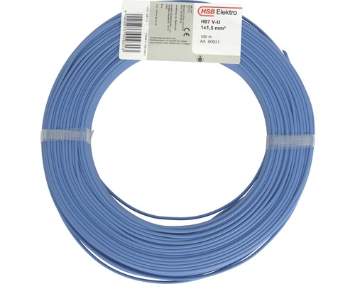 Aderleitung H07 V-U 1x1,5 mm² 100 m blau