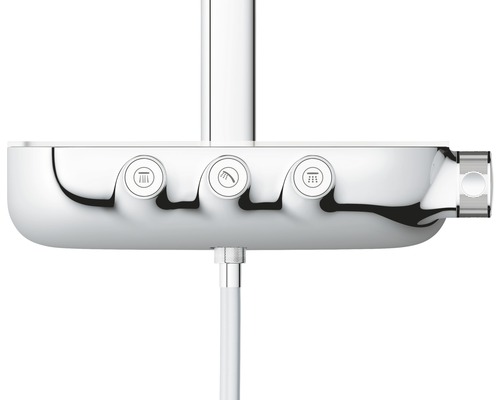 Duschpaneel mit verschiedenen Strahlarten