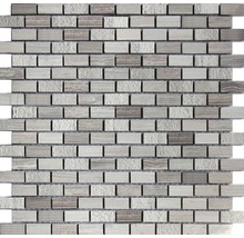 Mosaikfliese im Ziegelmuster aus Stein
