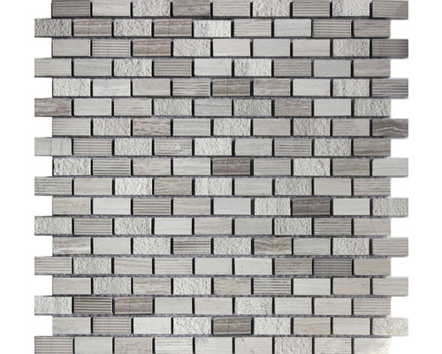 Mosaikfliese im Ziegelmuster aus Stein