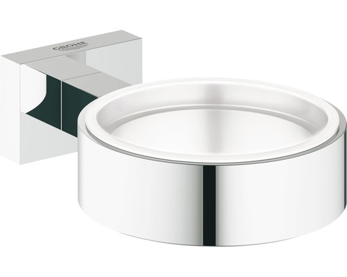 Halter GROHE Essential Cube für Glas, Seifenhalter und Seifenspender 40508001 chrom Grohe Seifenschale zur Wandmontage