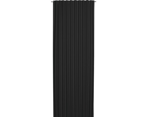 Verdunkelungsschal mit Gardinenband Midnight schwarz 140x255 cm-0