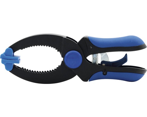 Federklemme aus Kunststoff mit gezahnten Backen