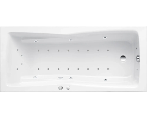 Einbau Whirlpool Rechteckbadewanne Körperformbadewanne OTTOFOND Lusaka 70 x 170 cm weiß glänzend 58540 Einbau Whirlpool Rechteckbadewanne Körperformbadewanne OTTOFOND Lusaka 70 x 170 cm weiß glänzend 58540