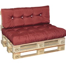 Palettenkissen für Rückenteil 120 x 40 cm konisch bordeaux