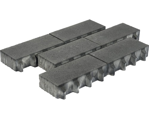 Mehrere graue Pflastersteine mit Verzahnungssystem