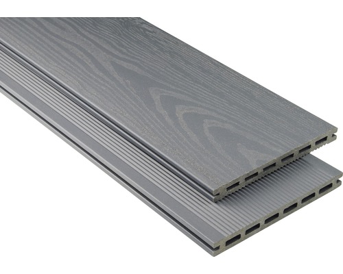 Konsta WPC Terrassendiele XL steingrau mattiert strukturiert 20x190 mm (Meterware ab 1000 mm bis max. 6000 mm)