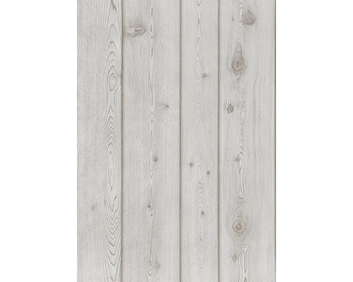 Papiertapete 4301-6 Holzdekor weiß Tapete mit Holzplankenmuster