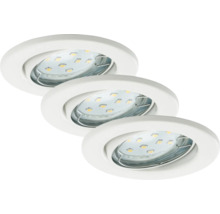 LED Einbauleuchten Set IP23 3-tlg 3x3W 3x250 lm 3000 K weiß Ø 8,6/6,8 cm 230V