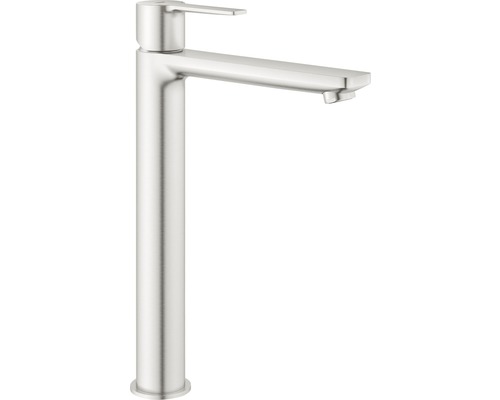 GROHE Waschtischarmatur für Aufsatzwaschbecken LINEARE supersteel matt 23405DC1 Hoher Waschtischmischer aus Metall