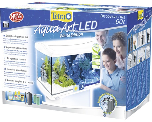 Tetra Aqua Art LED Aquarium Komplettset White Edition 60 Liter