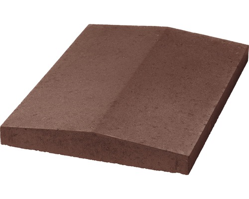 Mauerabdeckung Satteldach braun 49 cm x 35 cm x 3,5-5,5-3,5 cm Einzelne braune Mauerabdeckplatte