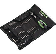 Haupa FlexBag Schraubendreher Set mit verschiedenen Bits in einer schwarzen Tasche