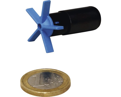 Aquarium Pumpe Rotor mit Euro Münze
