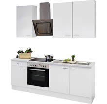Flex Well Küchenzeile mit Geräten Wito 210 cm Frontfarbe weiß matt Korpusfarbe weiß zerlegt-thumb-3