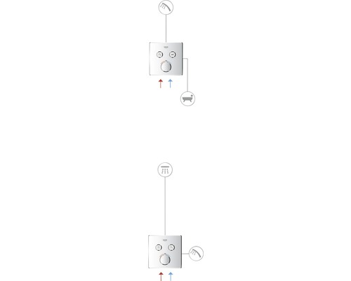 Badezimmer Armatur mit Dusch- und Badewannenfunktion