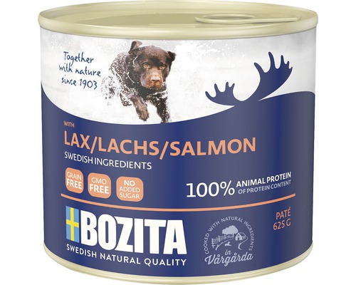 Hundefutter nass BOZITA Paté mit Lachs 625 g getreidefrei Bozita Hundefutter mit Lachs, schwedische Rezeptur im 625-Gramm-Format