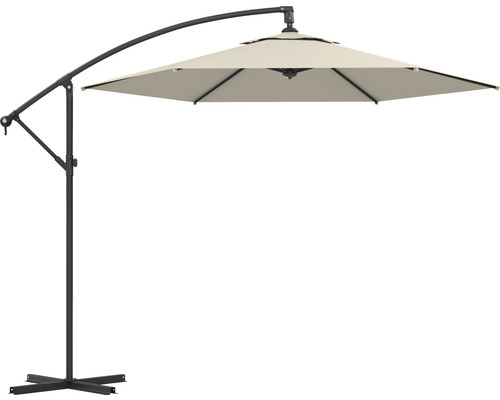 Freiarm-Sonnenschirm mit quadratischem Schirmdach und stabilem Standfuß