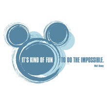 Disney Zitat Grafik mit Micky Maus Ohren