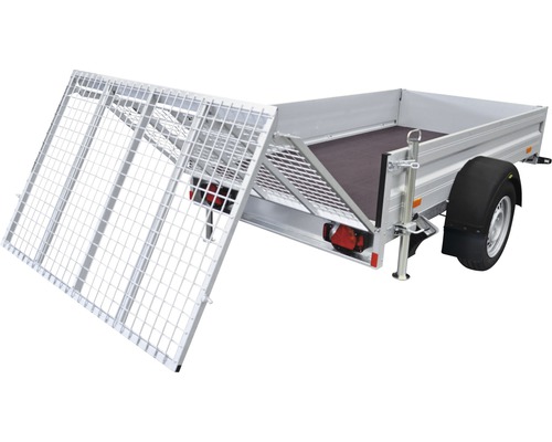 Anhänger mit geöffneter Gitterklappe