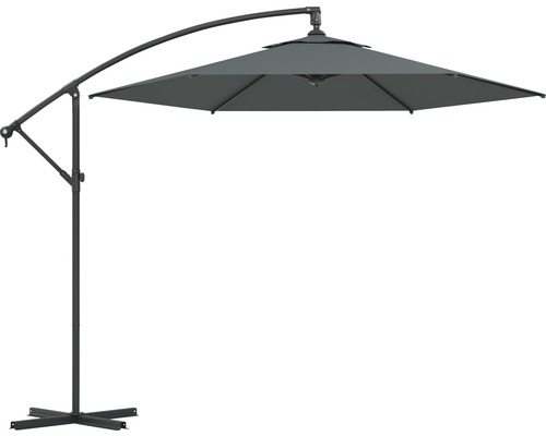 Freiarm-Sonnenschirm mit Stahlgestell und quadratischem Schirmdach