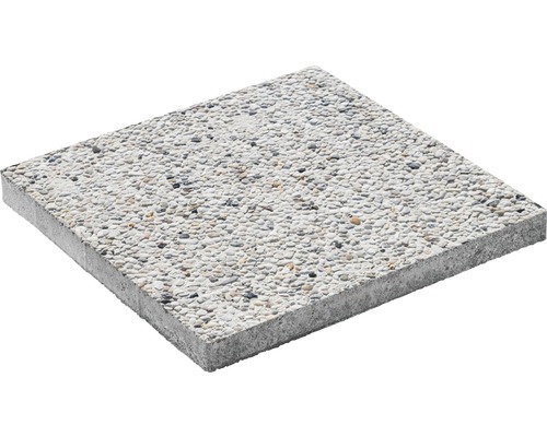 Beton Waschbetonplatte weiss 40 cm x 40 cm x 4 cm Betonplatte mit Kiesbeschichtung