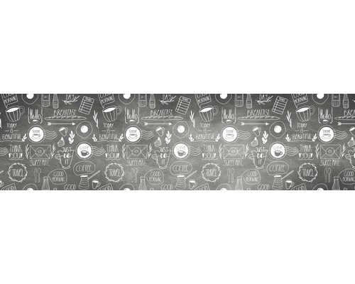 Küchenrückwand mySpotti Splash Coffee and Tea 2200 x 600 mm SP-F1-1255 Dekorative Tapete mit Frühstücksmotiven für eine gemütliche Atmosphäre.