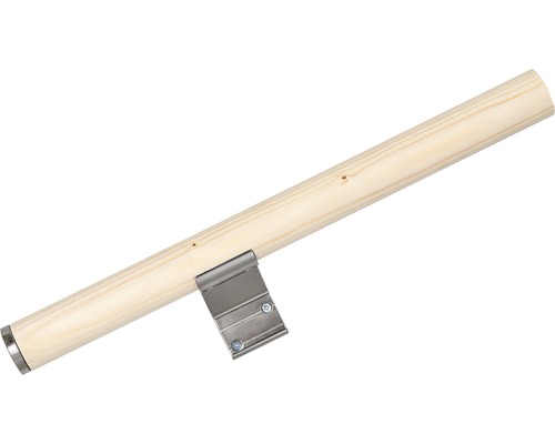 Holzstange mit Metallhalterung