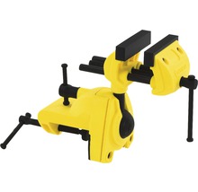 Gelber Schraubstock mit schwarzem Griff