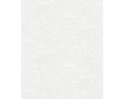 Papiertapete 978701 Struktur überstreichbar weiß Weiße Relief-Tapete mit Bogenmuster