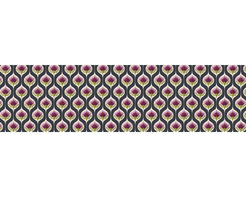 Küchenrückwand mySpotti Splash Lean 2200 x 600 mm SP-F1-1269 Dekoratives Muster mit floralen Motiven für Wandgestaltung