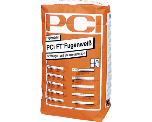 PCI FT® Fugenweiß Fugenmörtel für Steingut- und Steinzeugbeläge weiß 5 kg
