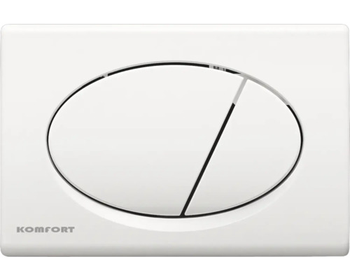 Betätigungsplatte Komfort by Alcaplast Oval Platte weiß glänzend / Taster weiß glänzend C70
