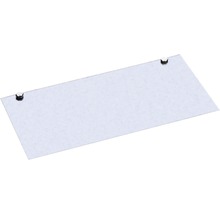 Rechteckige Acrylglasscheibe mit zwei Schrauben