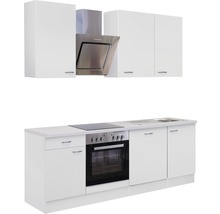 Flex Well Küchenzeile mit Geräten Wito 220 cm Frontfarbe weiß matt Korpusfarbe weiß zerlegt-thumb-4