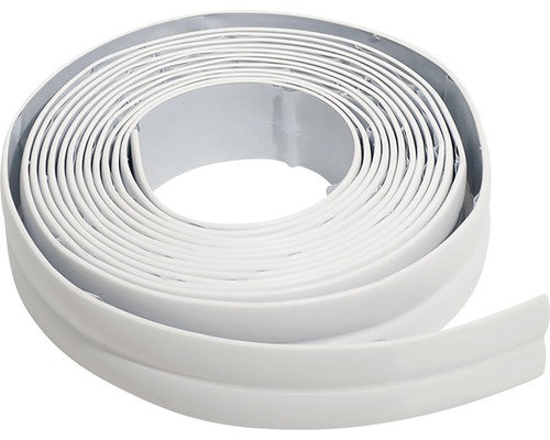 Anschlussband Sanistrip weiß selbstklebend 10 mm 3,5 m lang Rolle weiße Sockelleiste