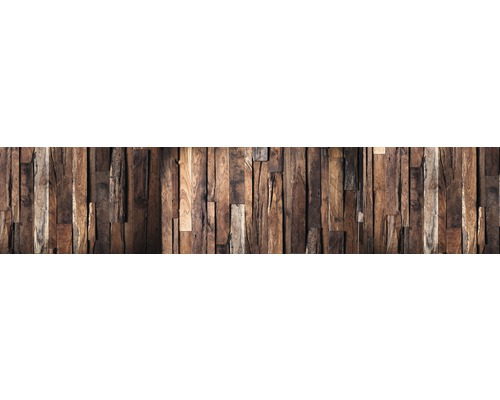 Küchenrückwand mySpotti Splash Rustical Wood Holzoptik 2800 x 600 mm SP-F2-1246