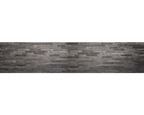 Küchenrückwand mySpotti Splash Black Bricks Steinwand 2800 x 600 mm SP-F2-1247