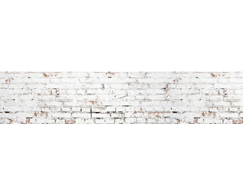 Küchenrückwand mySpotti Splash White Bricks Steinwand 2800 x 600 mm SP-F2-1251