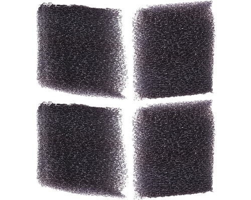 Vier schwarze Filterschwämme