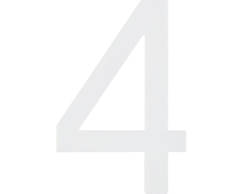 Hausnummer 4 aus Kunststoff