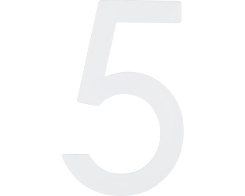 Hausnummer 5 aus Kunststoff