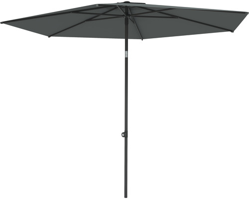 Mittelstockschirm SOLUNA Cessy Ø 300 cm dunkelgrau mit UV-Schutz 80, wasserabweisende Polyesterbespannung Mittelstockschirm SOLUNA Cessy Ø 300 cm dunkelgrau mit UV-Schutz 80, wasserabweisende Polyesterbespannung