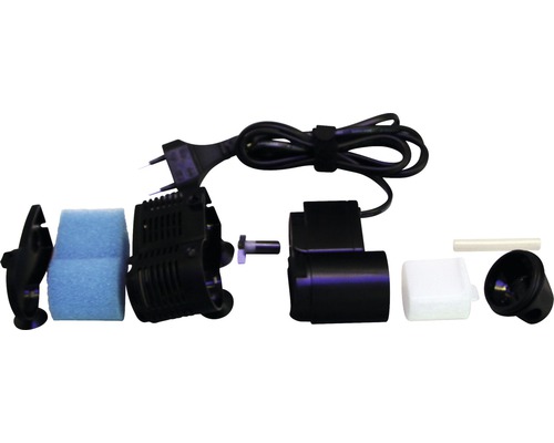 Aquariumpumpe zerlegt in Einzelteile