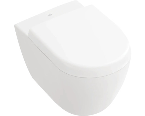 Wand-WC aus Keramik mit Deckel