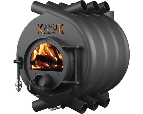Kanuk Original Holzofen mit Feuer